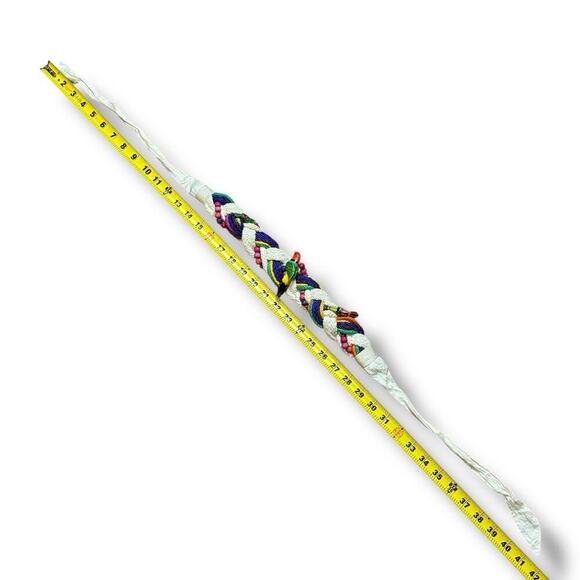 Vtg 70s 80s Boho Hippie Braided Bird Bead Belt Phaedora J. Designs Lori Kincaid main image 8